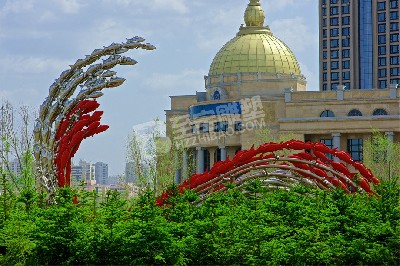 城市園林建筑小品魚(yú)群不銹鋼雕塑定制