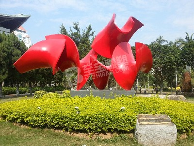 城市公園園林景觀飄帶不銹鋼雕塑定制