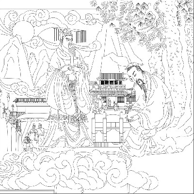 人文歷史浮雕雕塑原創(chuàng)手繪設(shè)計(jì)稿