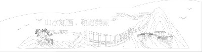 山水風(fēng)景浮雕雕塑原創(chuàng)手繪設(shè)計(jì)稿