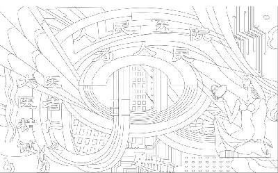 人民醫(yī)院浮雕雕塑原創(chuàng)手繪設(shè)計(jì)稿